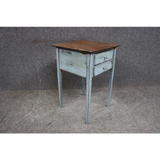 Pine Distressed Nightstand For Sale In Philadelphia - Image 6 of 9