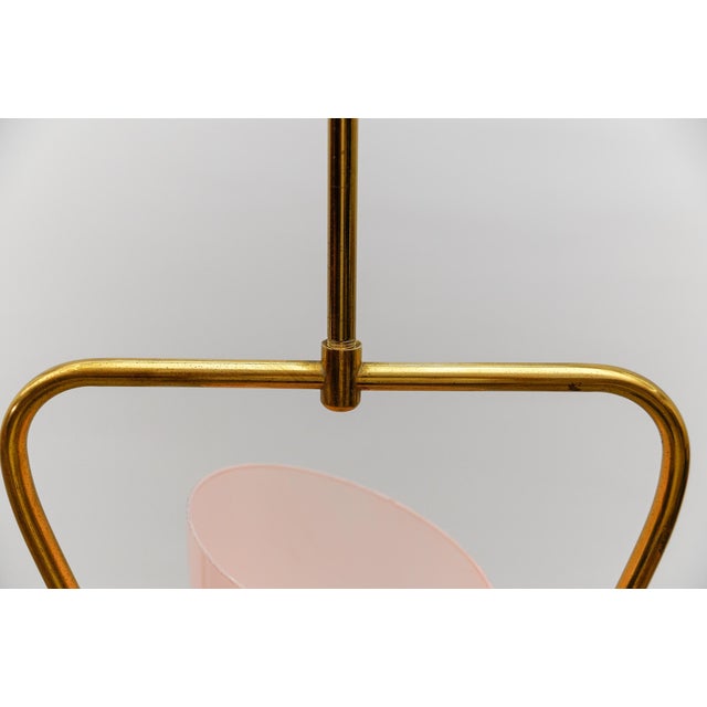 Mid-Century Modern Pendant Lamp in Glass and Brass, 1950s For Sale - Image 14 of 15