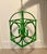 Emerald green with gold leaf gilding makes this chandelier or pendant stand out. Geometric shapes are so interesting and I...