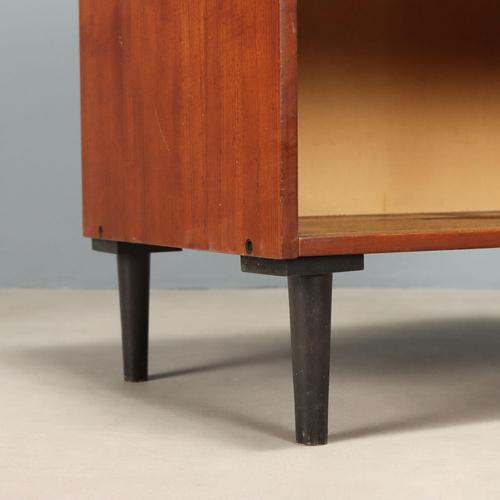 Brown Vintage Teak Cabinet with Brass Handles, 1960s For Sale - Image 8 of 11