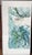 Contemporary Large Abstract Original Painting Watercolor Triptych Blue Green Coastal Wall Art Modern Signed Framed For Sale - Image 3 of 12