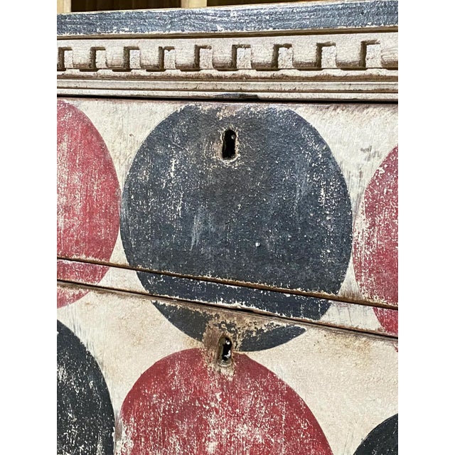 Wood Italian Style Painted Chest of Drawers/Dresser A- Pair Circa 1860 For Sale - Image 7 of 12