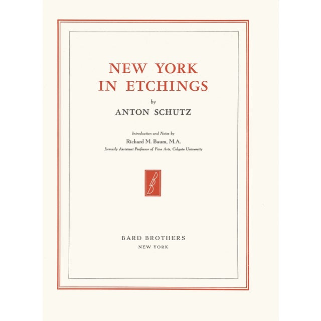 Anton Schutz "The White Way" (Broadway and Times Square) 1939 Aquatint Etching by Anton Schutz For Sale - Image 4 of 6