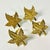 1980s 1980s Vintage Boho Chic Adirondack Arts & Crafts Rustic Brass Maple Leaf Napkin Rings - Set of 4 For Sale - Image 5 of 16