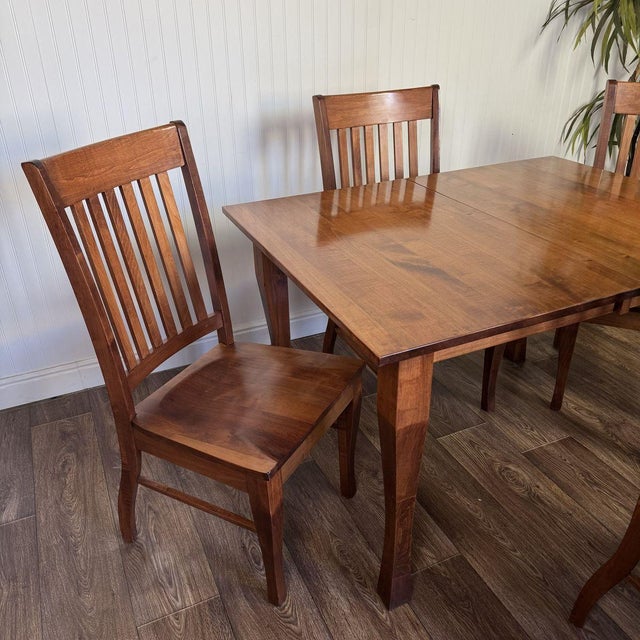 Solid Wood Craftsman Mission Style Dining Set For Sale In Salt Lake City - Image 6 of 11