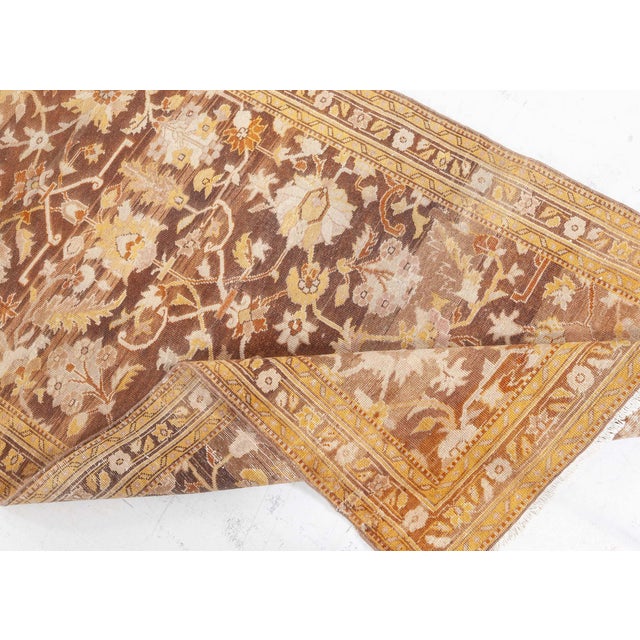 1900 - 1909 One-of-a-kind Vintage Indian Amritsar Narrow & Long Handmade Wool Runner For Sale - Image 5 of 8