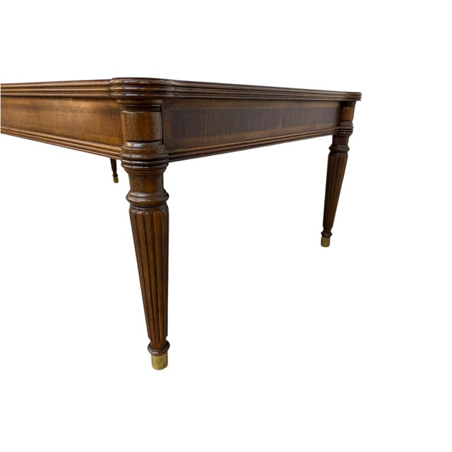 1990s Vintage Henredon Mahogany Coffee Table For Sale - Image 5 of 7