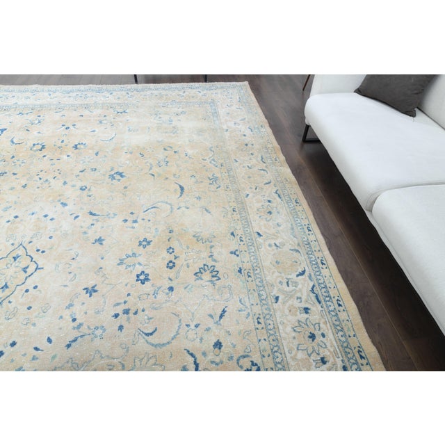 1970s 1970s Vintage Persian Handmade Wool Cotton Area Rug For Sale - Image 5 of 11