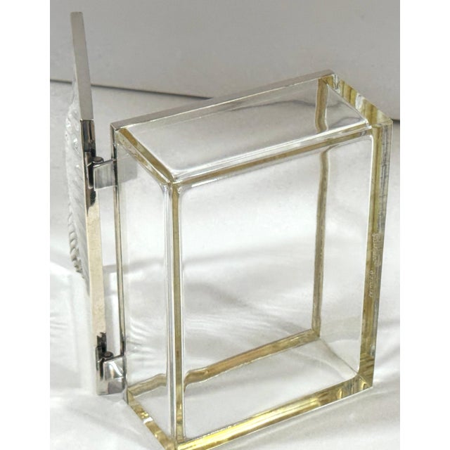 Lalique "Épis" Crystal and Silver-Plated Table Box, France, Circa 1980s For Sale - Image 4 of 14