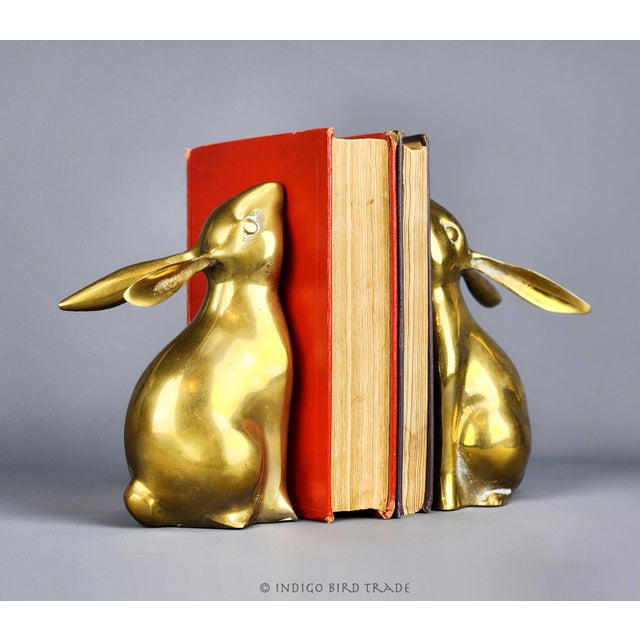 Mid 20th Century Brass Rabbit Bookends a Pair Chairish