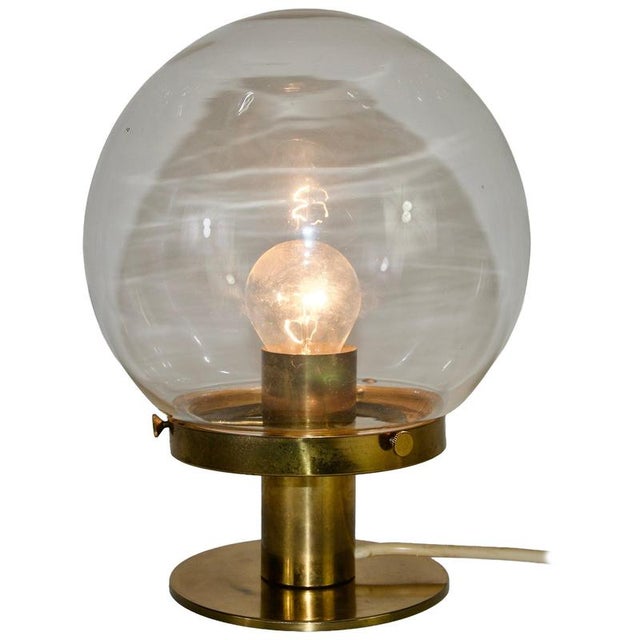 Mid-Century Modern Brass and Glass Table Lamp, 1960s For Sale - Image 14 of 14
