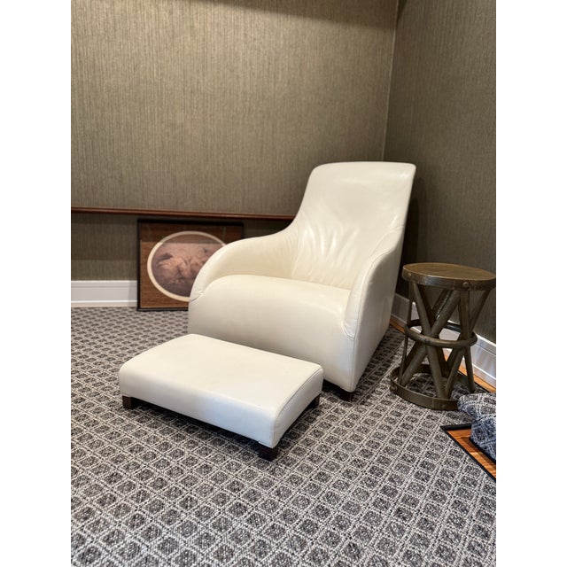 B&B Italia B&b Italia Kalos 9750 Lounge Chair and Ottoman For Sale - Image 4 of 7