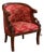 Early 20th Century Carved Mahogany Swan Barrel Chair For Sale