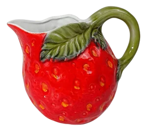 Vintage Italian Majolica Jug in the Shape of a Strawberry in the style of Italica Ars, 1970s