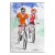 Bike Ride, Erik Freyman Watercolor With Pen on Paper, Signed in Pen For Sale