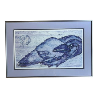 Karla Morreira "Odin's Witness" Signed Limited Edition Raven Art Print - 104/500 For Sale