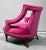 Pair of Chairs Open Arm Lounge Chairs by Silver Craft Furniture Company Gaston Y Daniela Pink Velvet For Sale - Image 9 of 12