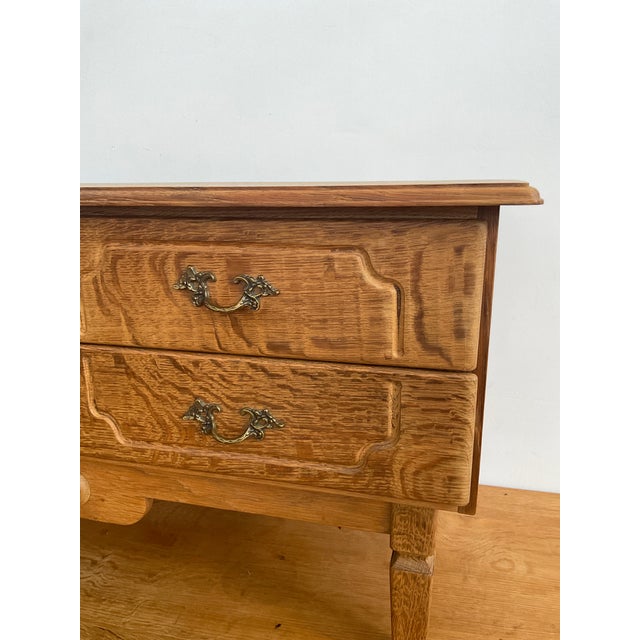 Henning Kjaernulf Style Oak Low Chest C. 1970s For Sale - Image 9 of 18