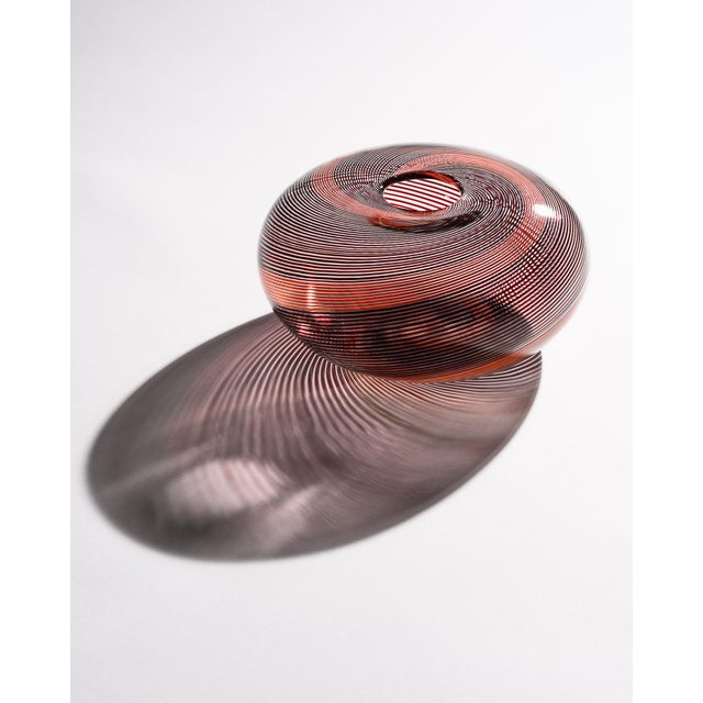 Glass Limited Edition Filigrana Glass Vase by Mario Colelli and Hertha Bengtson for Rosenthal, Late 20th Century For Sale - Image 7 of 8