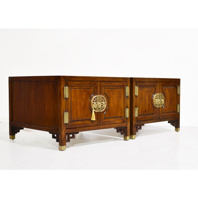 Chinoiserie 1970s Chinoiserie Side Tables Cathay Collection by Century Furniture - A Pair For Sale - Image 3 of 12