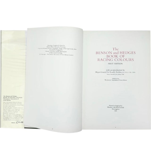 Details: -The Benson and Hedges Book of Racing Colours First Edition 1973 -A finely illustrated reference book dedicated...