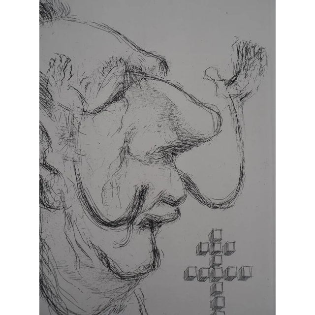Modern Tim, Dali as General De Gaulle, Original Signed Etching For Sale - Image 3 of 6