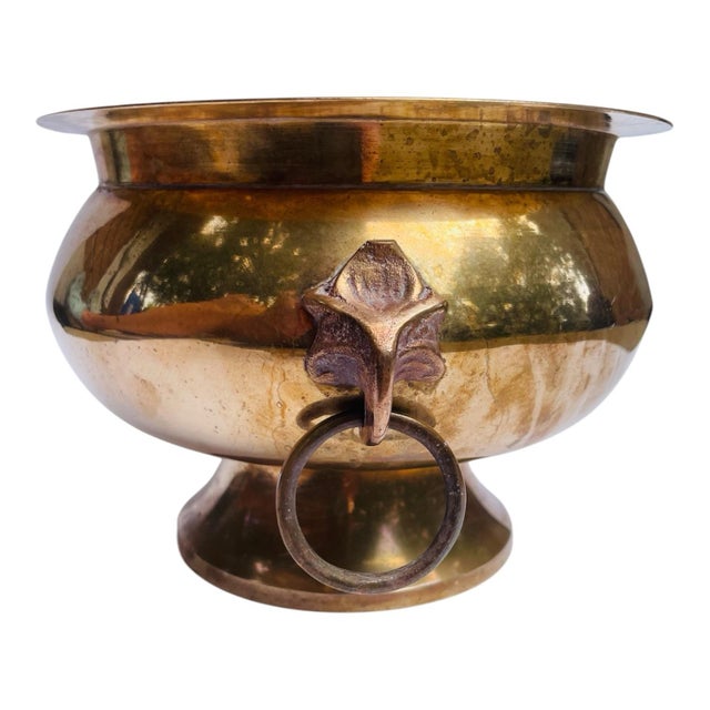 Stunning solid brass incense sensor pot. Elephant ear detail. Works really nicely as a plant pot.