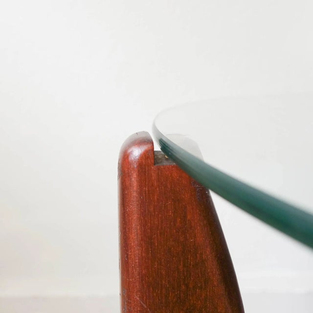 Brown Round Coffee Table attributed to Wilhelm Renz, 1960s For Sale - Image 8 of 12