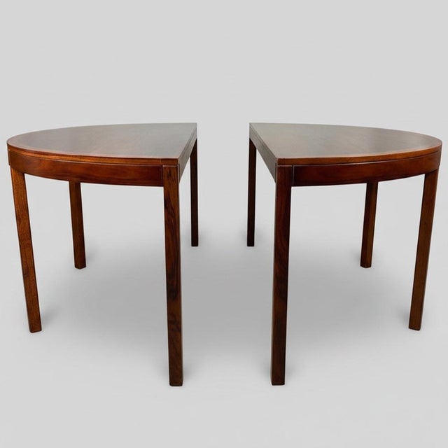 Brown Vintage Nordic Console Tables, 1970s, Set of 2 For Sale - Image 8 of 8