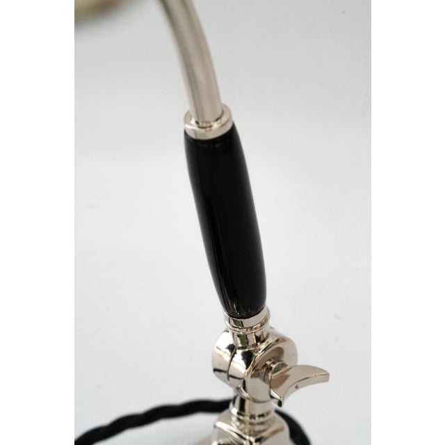 Art Deco Banker Lamp with Green Glass Shade, Vienna, Austria, 1920s For Sale - Image 12 of 18