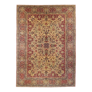 1940s Vintage Isfahan Rug 7'7'' x 10'11'' For Sale