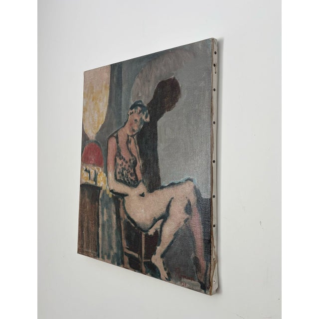 Roman, Nude Model Resting, 2001, Oil Painting on Canvas For Sale - Image 4 of 9