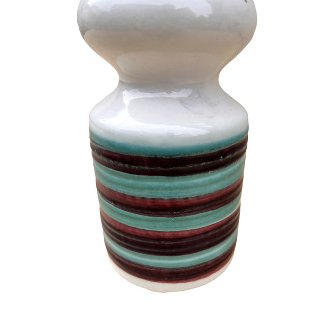 Mid-Century Modern Colorful Ceramic Vase Strehla Keramik, Germany 1960s For Sale - Image 3 of 8