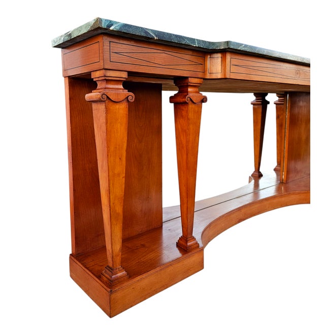 Large Neoclassical Console Table with Mirrored Back, 1940 For Sale - Image 13 of 18