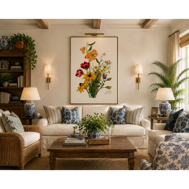 Not Yet Made - Made To Order Vintage Wildflowers Study, Botanical Art Print Reproduction, 40" X 60" For Sale - Image 5 of 10