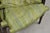 Green Antique Italian Regency Distress Carved Walnut Barrel Back Club Arm Chair, Pair For Sale - Image 8 of 11