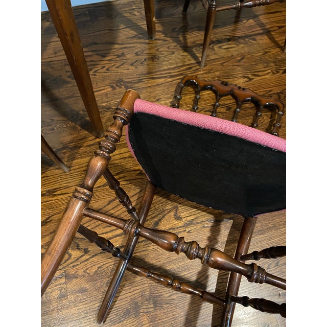 Wood Set of 4 Attributed to Giuseppe Gaetano Descalzi Midcentury Italian Chiavari Chairs, 1950s For Sale - Image 7 of 12
