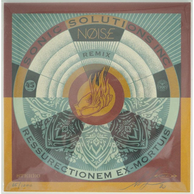 Shepard Fairey aka OBEY GIANT (1970) Noise - Resurrectionem ex-mortuis Lithograph and vinyl released by Shepard Fairey...