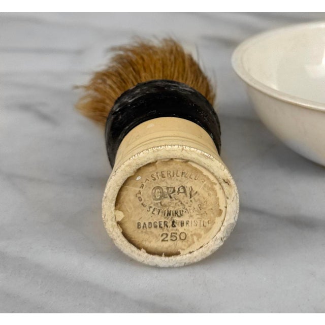 Vintage Traditional Equestrian Horse Travel Shaving Kit Mirror W/ Brush For Sale - Image 9 of 9