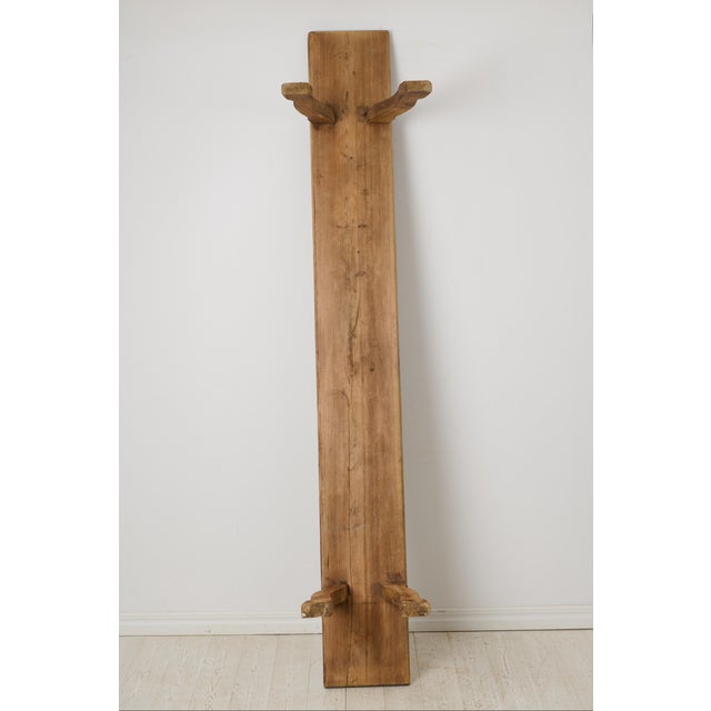 Wood Long Swedish Primitive Rustic Bench, Early 1800s For Sale - Image 7 of 8