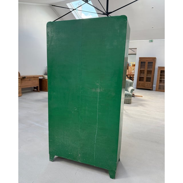 Vintage Green Metal Cabinet, 1950s For Sale - Image 12 of 14