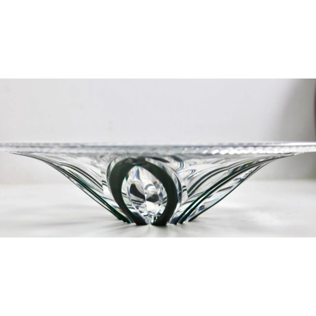 1950s Crystal Centerpiece Fruits Bowl Cut to Clear from Val Saint Lambert, 1950 For Sale - Image 5 of 12