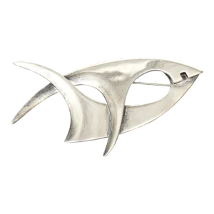 Vintage Sterling Silver Sigi Pineda Hallmarked Modernist Abstract Pin/ Brooch