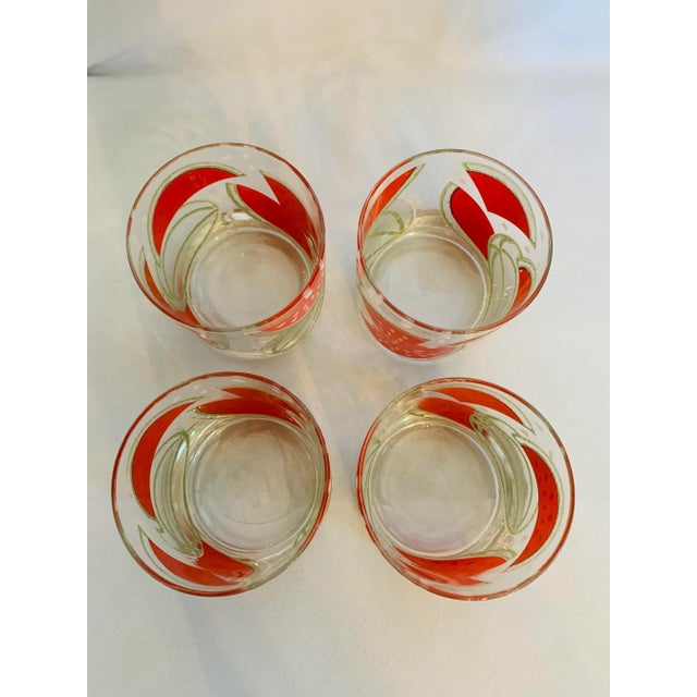 Mid 20th Century Vintage Culver Glass Watermelon Lowball Glasses - Set of 4 For Sale - Image 5 of 10