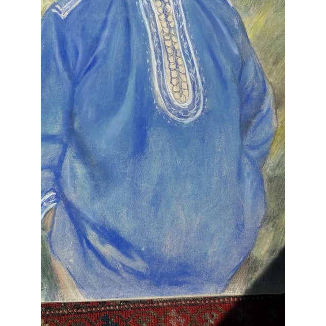 Heinrich Pforr, Bright Summer Day Boy's Portrait in a Blue Shirt, 1932, Oil on Canvas For Sale - Image 12 of 13