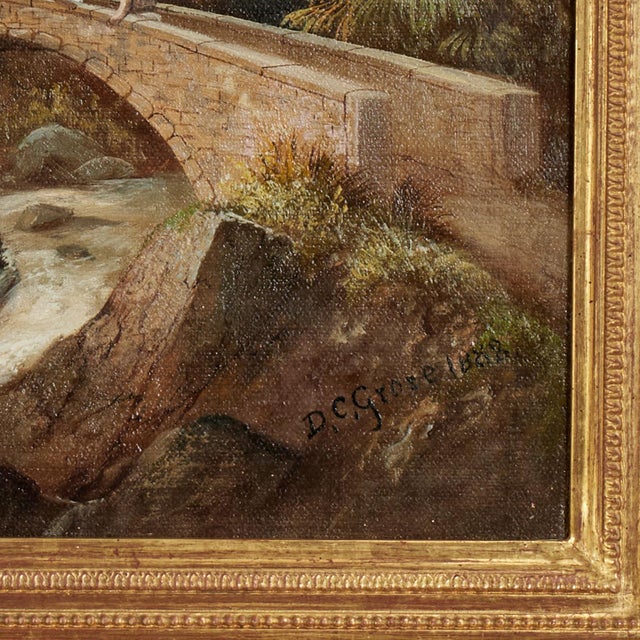 Antique Orientalist India Landscape Oil Painting by Daniel C. Grose For Sale - Image 12 of 14