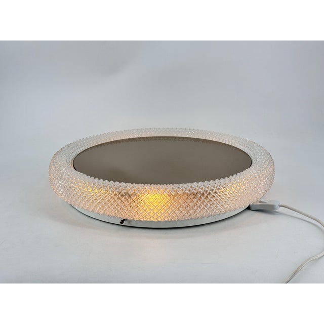 Illuminated Wall Mirror in Crystal Glass from Glashütte Limburg, Germany, 1960s For Sale - Image 6 of 16