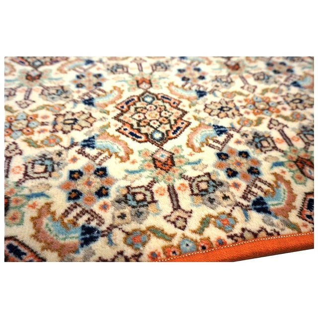 Vintage Persian Tabriz Taba Tabai Wool 3x10 Orange & Ivory Handmade Runner Rug #1144062 For Sale - Image 9 of 12