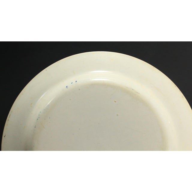 1830s Creil-Montreau French Faience Polychrome Transfer Plate Courting Couple For Sale - Image 13 of 17