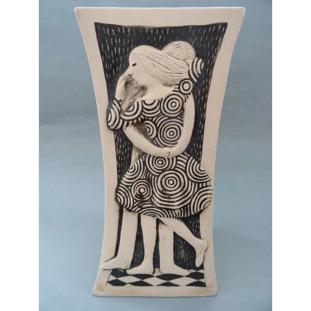 Square vase "Couple" 2012. Stoneware, h 28.5 cm The Square Vase "Couple" is a striking ceramic vase that combines modern...
